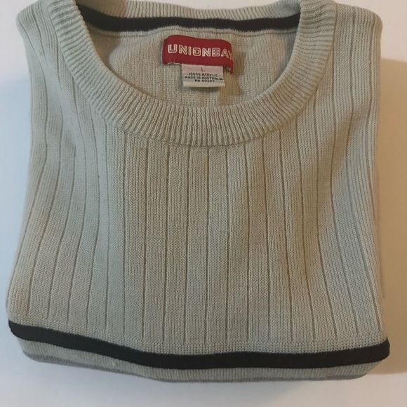 UNIONBAY Crewneck Sweater - Beige and Black - Picture 3 of 4